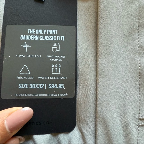 Fabletics The Only Pant Mens 30x 32 Gray Classic Modern Fit  Stretch Chino NWT - Picture 5 of 9
